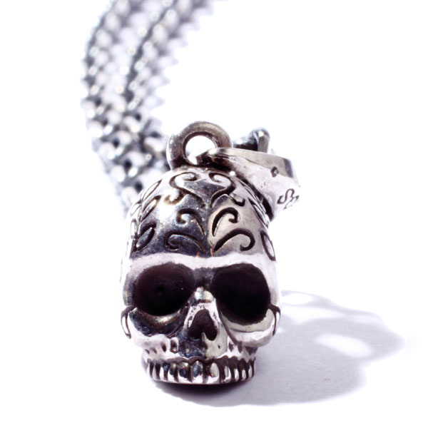 RUDE GALLERY / Hippy Water Skull Necklace (SIL)