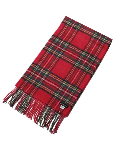 Lewis Leathers / SCOTISH WOOL SCARF (RED CHECK)