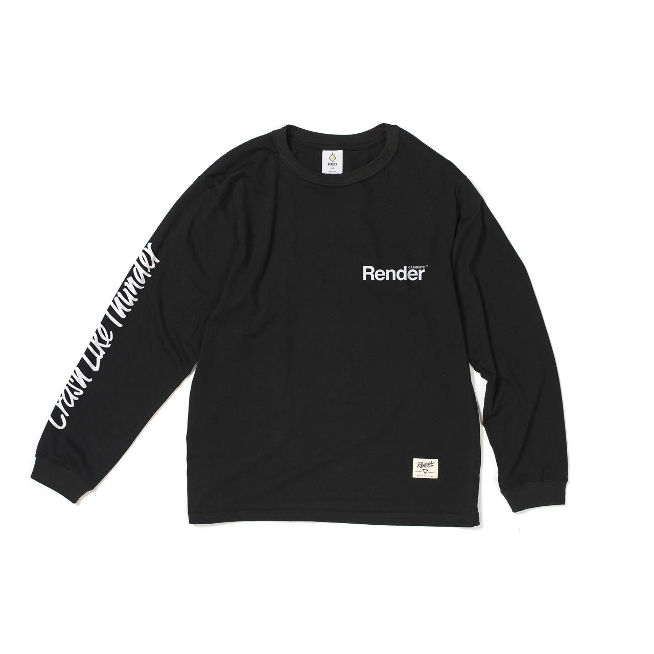 RENDER / Main Logo L/S Tee (BK) RENDER / Main Logo L/S Tee (BK)