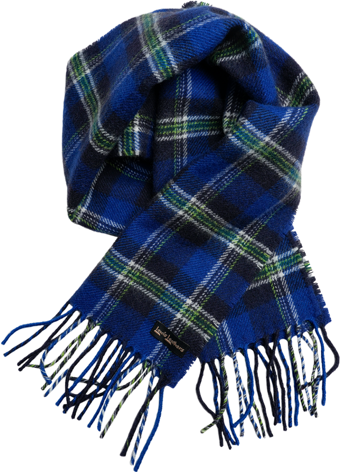 Lewis Leathers / SCOTISH WOOL SCARF (BLUE Tartan check) Lewis Leathers / SCOTISH WOOL SCARF (BLUE Tartan check)
