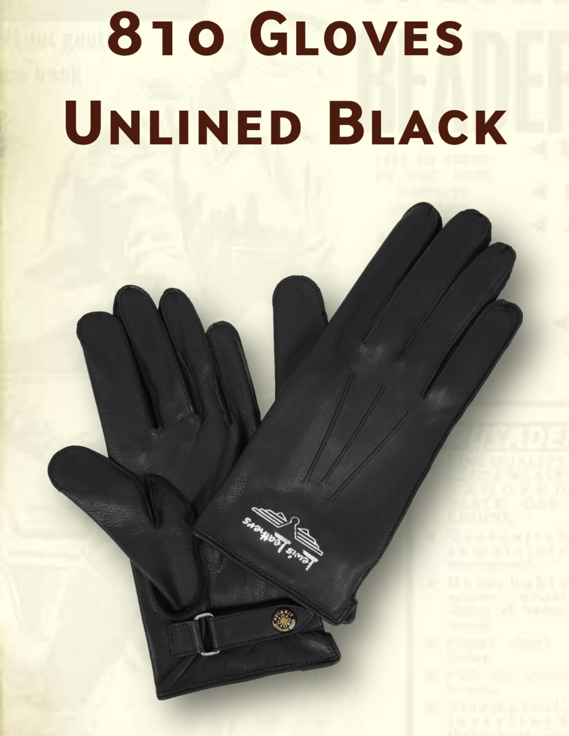 Lewis Leathers / 810 Gloves Unlined Black Lewis Leathers / 810 Gloves Unlined Black