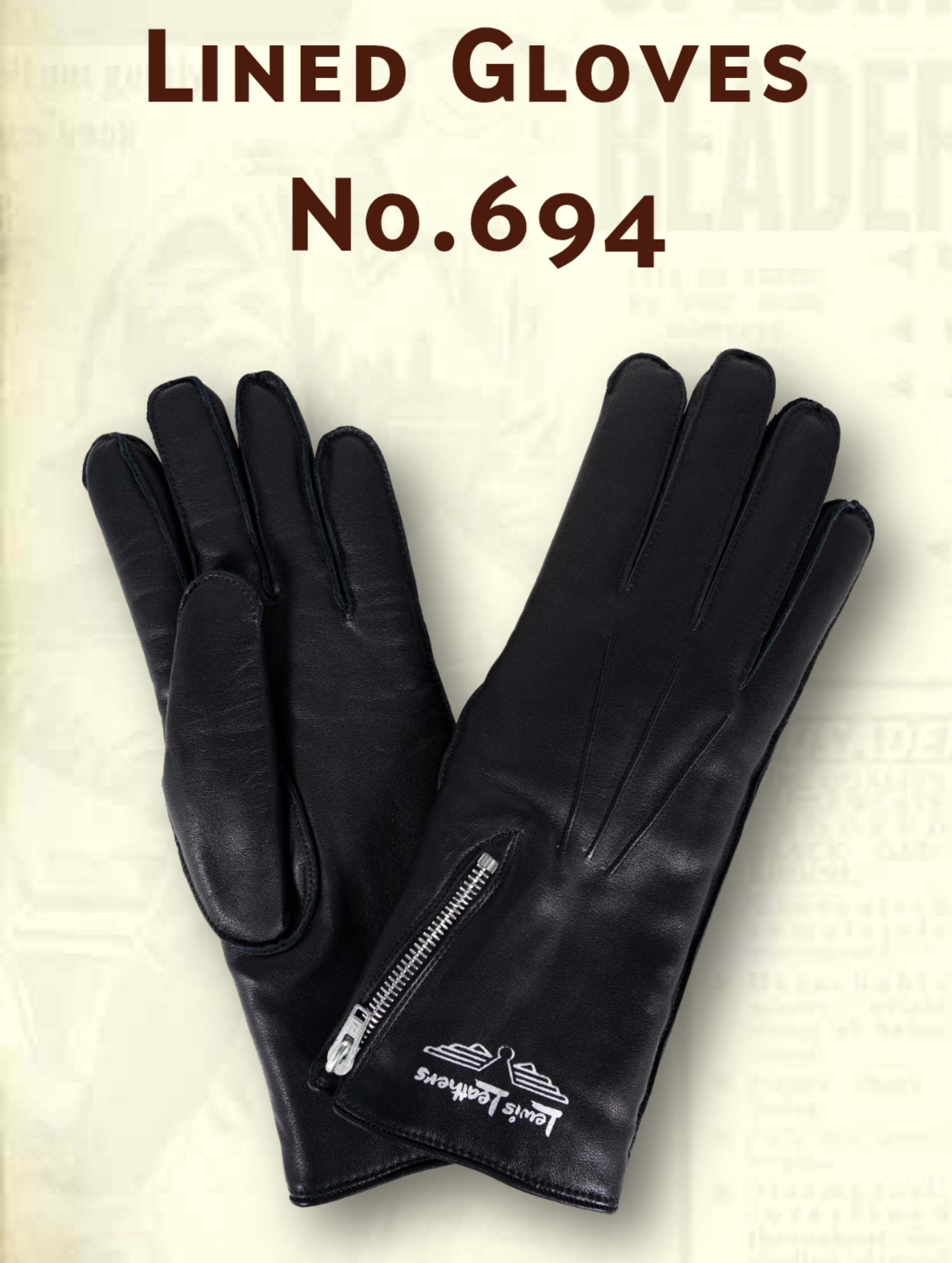 Lewis Leathers / Lined Gloves No.694 Lewis Leathers / Lined Gloves No.694