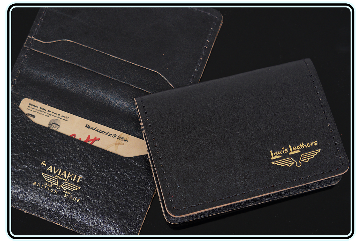 Lewis Leathers / CARD CASE (VEG TAN COW IN BLACK) Lewis Leathers / CARD CASE (VEG TAN COW IN BLACK)