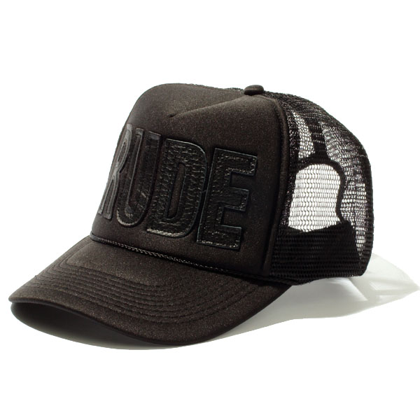 RG /LEATHER RUDE MESH CAP (BK/BK) RG /LEATHER RUDE MESH CAP (BK/BK)