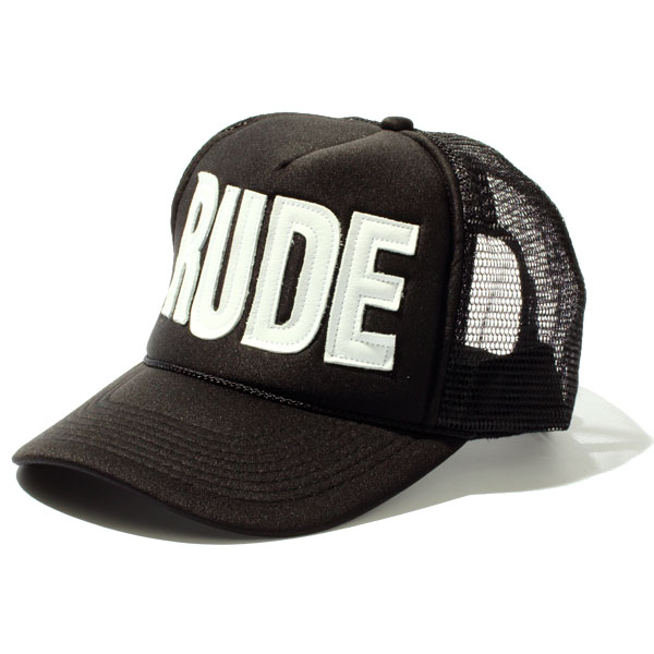 RG / LEATHER RUDE MESH CAP (BK/WH) RG / LEATHER RUDE MESH CAP (BK/WH)