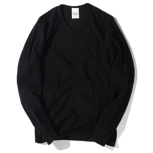 RG BLACK REBEL / WAFFLE V NECK L/S (BK) RG BLACK REBEL / WAFFLE V NECK L/S (BK)