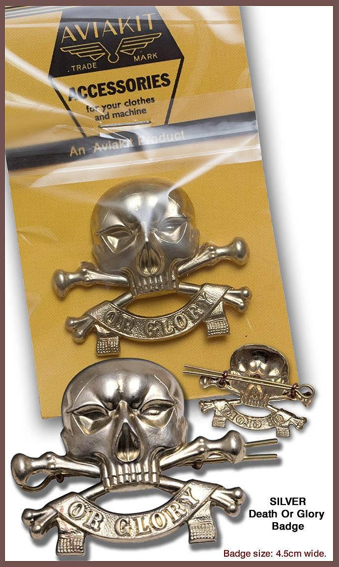 Lewis Leathers / DEATH OR GLORY BADGE (SILVER) Lewis Leathers / DEATH OR GLORY BADGE (SILVER)