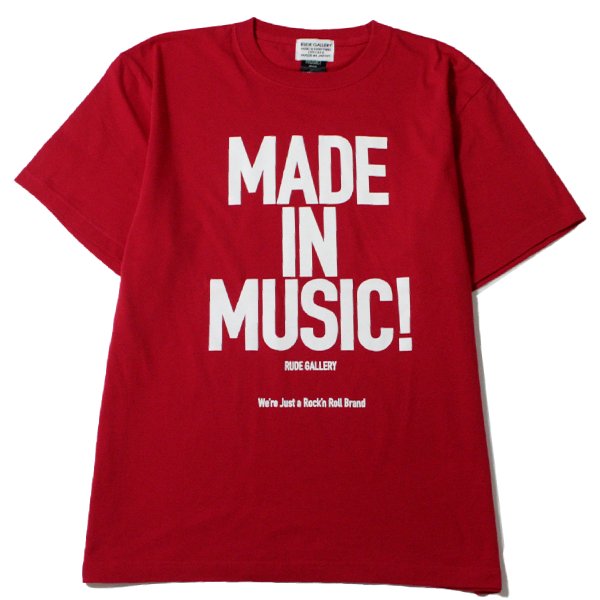 RG / MADE IN MUSIC TEE (RED) RG / MADE IN MUSIC TEE (RED)