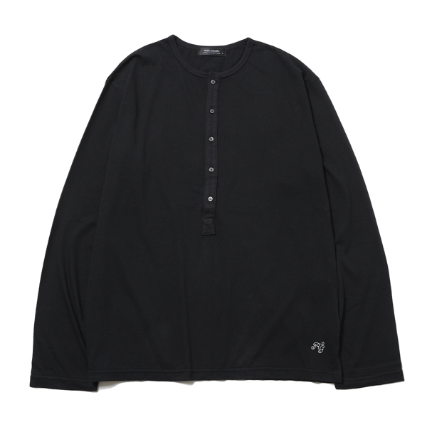 RG / BASIC HENLEY NECK LS (BK) RG / BASIC HENLEY NECK LS (BK)