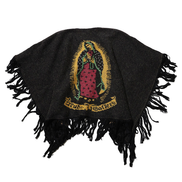 RG /MARIA KNIT PONCHO (BK/COLOR) RG /MARIA KNIT PONCHO (BK/COLOR)