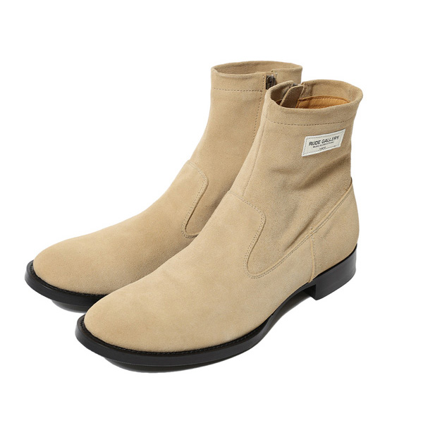 RG / HORSE HIDE SIDE ZIP BOOTS (BEIGE) RG / HORSE HIDE SIDE ZIP BOOTS (BEIGE)