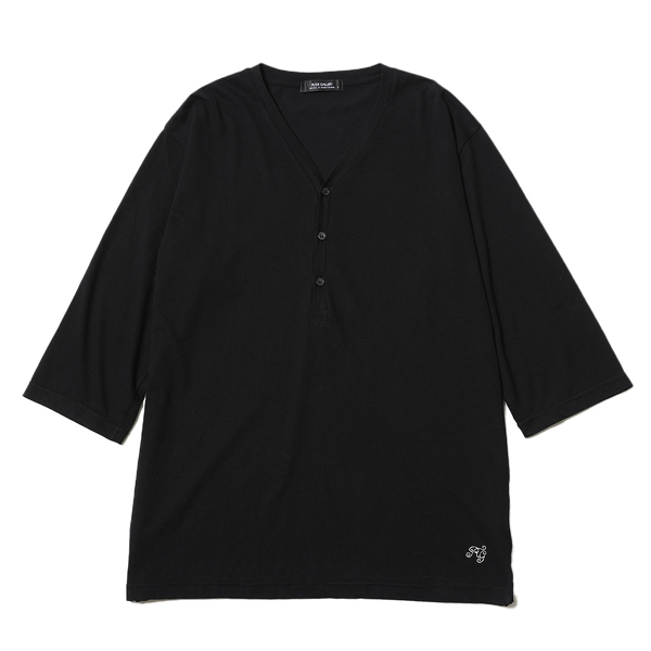 RG / BASIC HENLEY NECK CUT&SEW (BK) RG / BASIC HENLEY NECK CUT&SEW (BK)