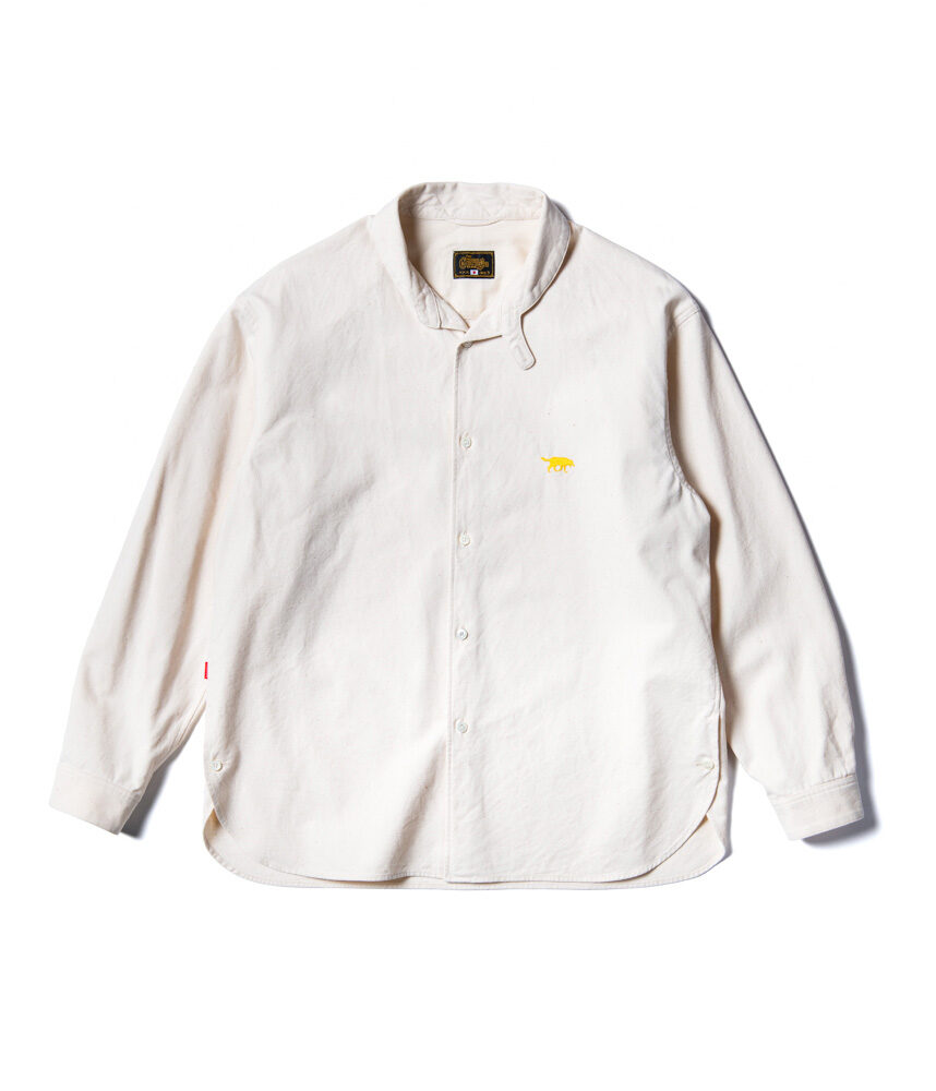 GERUGA / ROUND COLLAR SHIRTS <NEP CANVAS>(ECRU) GERUGA / ROUND COLLAR SHIRTS <NEP CANVAS>(ECRU)