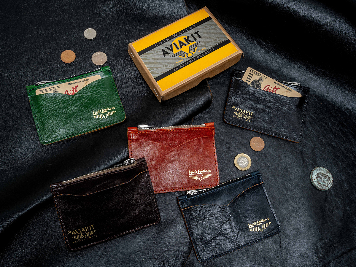 Lewis Leathers/Coin Wallet VEG-TAN COWHIDE Beige Zip(Navy) - ウインドウを閉じる