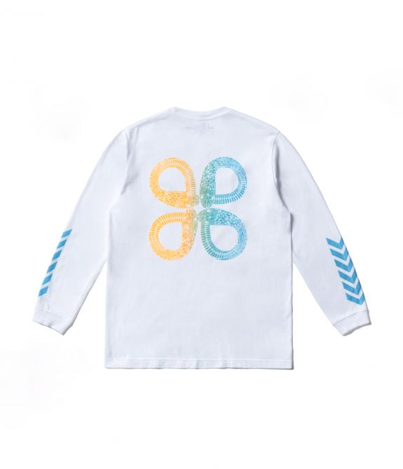 GERUGA / L/S PRINT-TEE / EXUVIAE_4 (WH)
