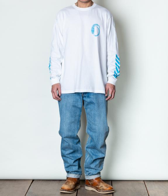 GERUGA / L/S PRINT-TEE / EXUVIAE_4 (WH)