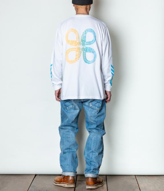 GERUGA / L/S PRINT-TEE / EXUVIAE_4 (WH)