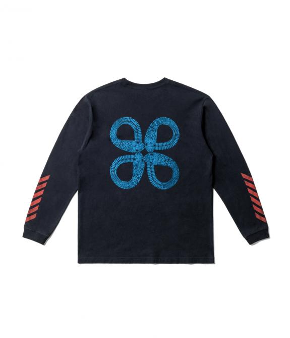 GERUGA / L/S PRINT-TEE / EXUVIAE_4 (BK)