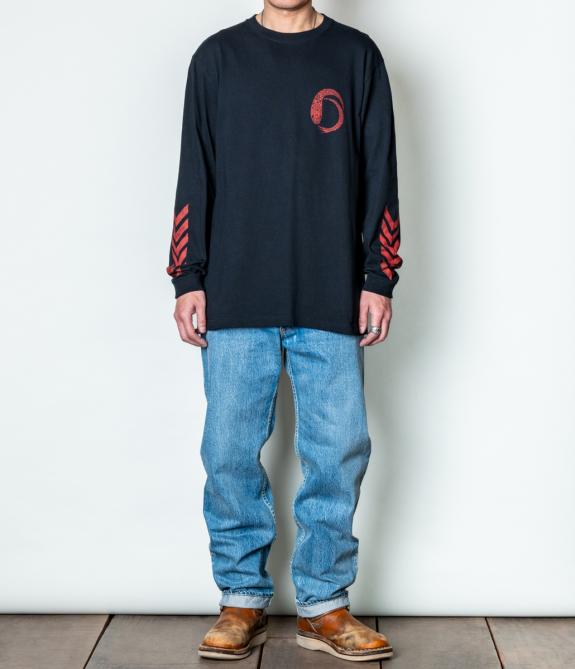 GERUGA / L/S PRINT-TEE / EXUVIAE_4 (BK)