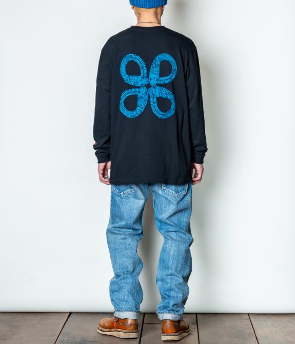 GERUGA / L/S PRINT-TEE / EXUVIAE_4 (BK)