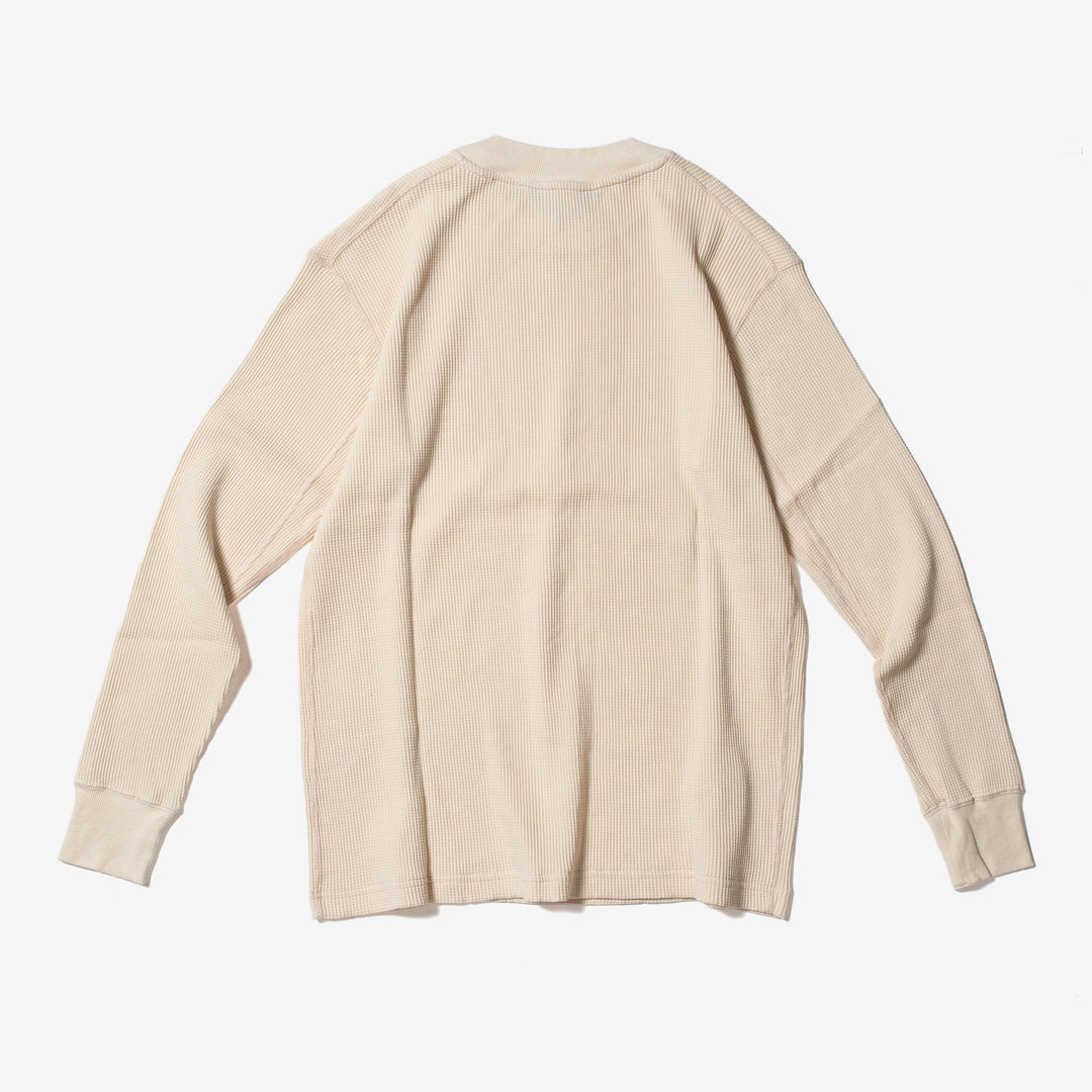 RENDER / Organic Waffle LS Pullover -Plain- (ECRU)