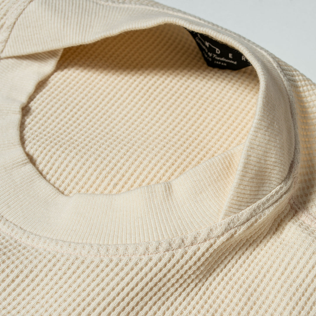 RENDER / Organic Waffle LS Pullover -Plain- (ECRU)