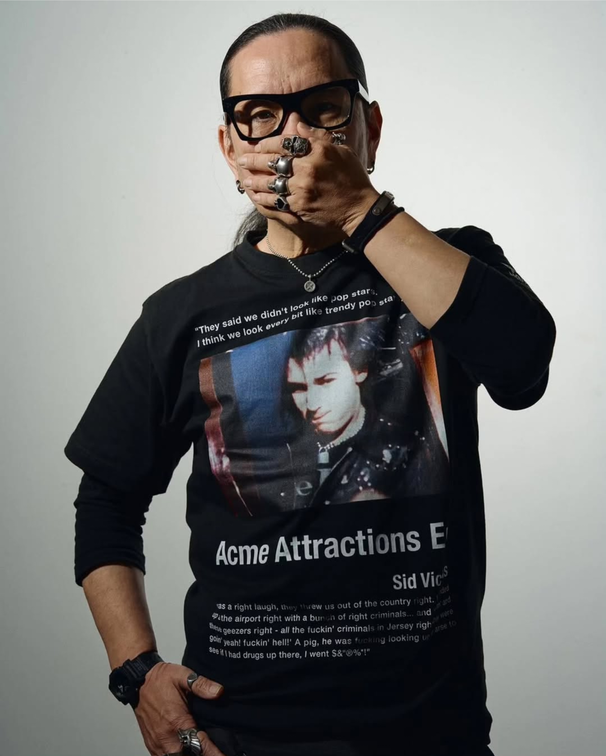 BOUNTY HUNTER × REBEL DREAD HARDWARE / SID VICIOUS S/S TEE(WH)