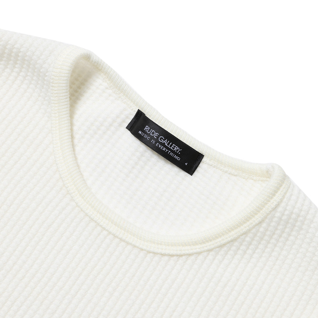 RG /BASIC CREW NECK WAFFLE LS (WH)