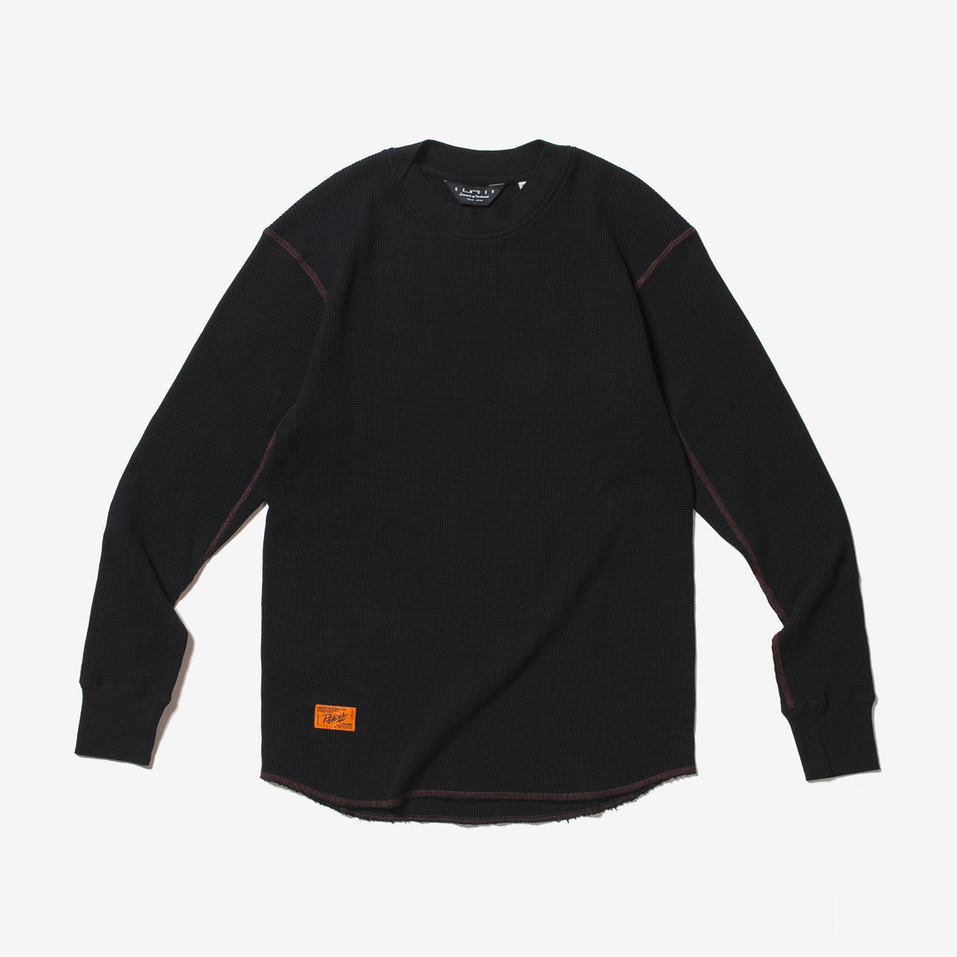 RENDER /Organic Waffle LS Pullover 2 (BK)
