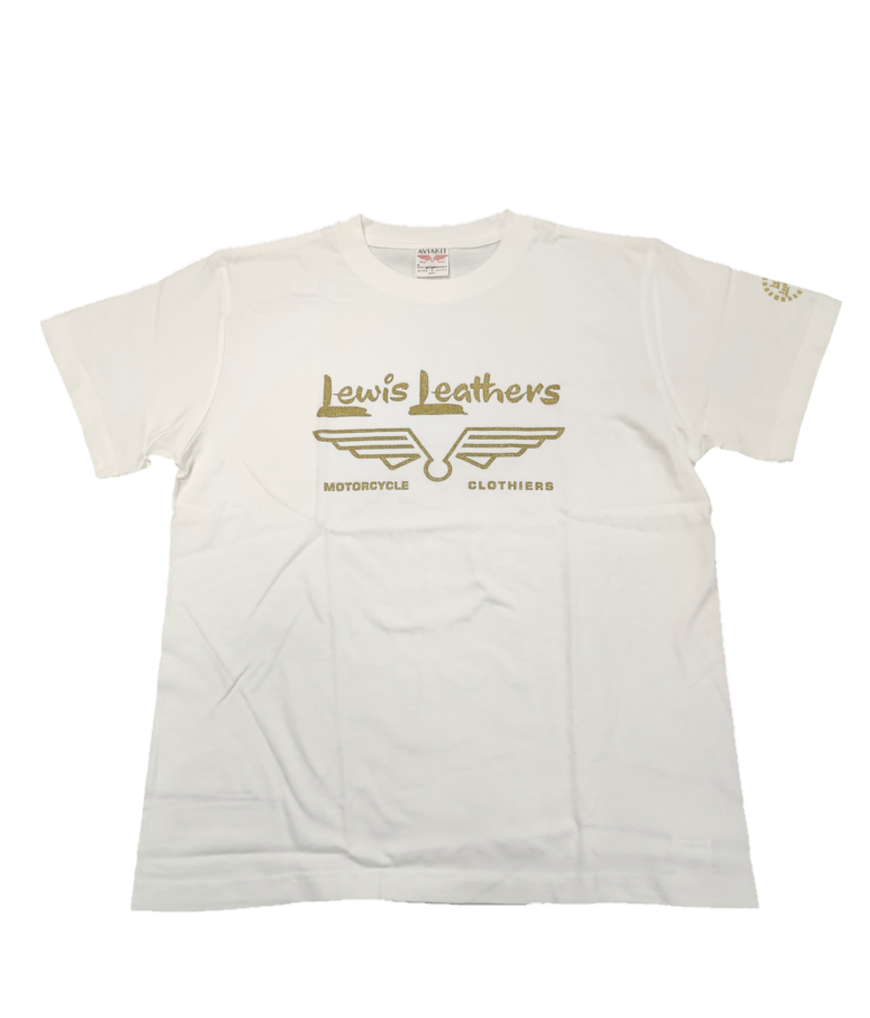 Lewis Leathers / Gold Wing Logo T-shirt (WH)