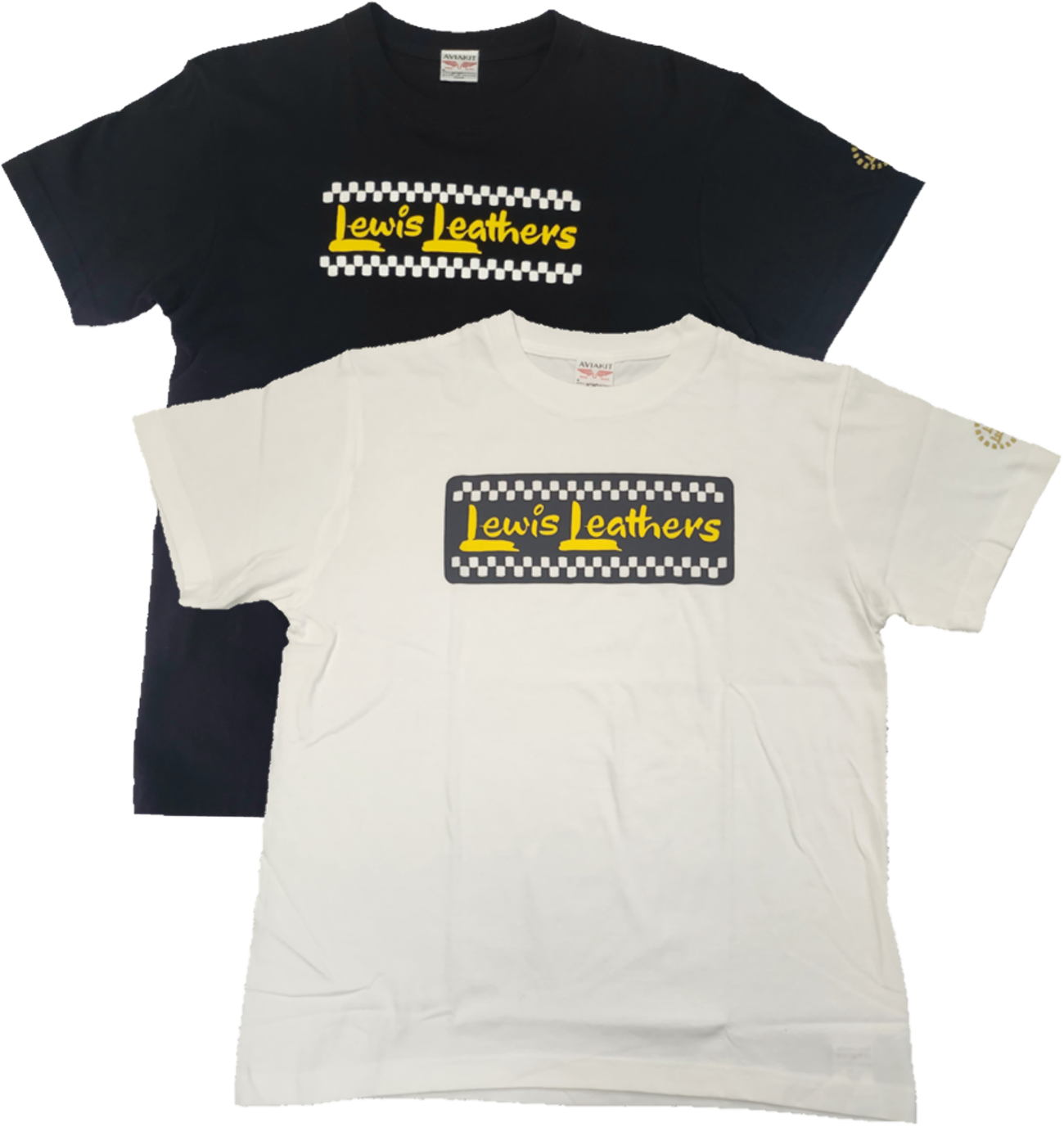 Lewis Leathers / Checker Logo T-shirt (BK)