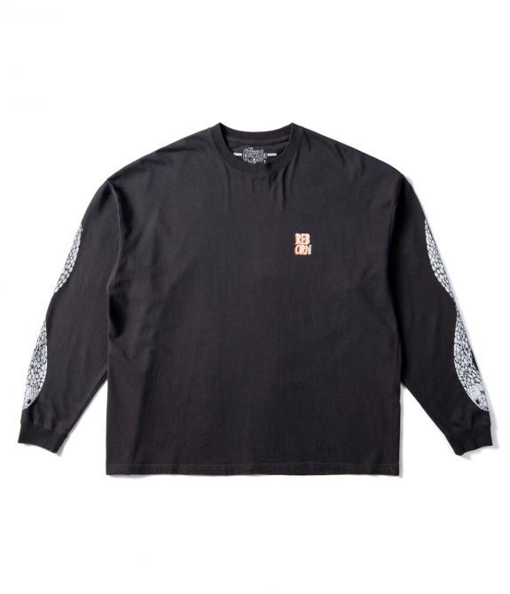 GERUGA / BIG SIZING L/S TEE / EXUVIAE( LIGHT BLACK)