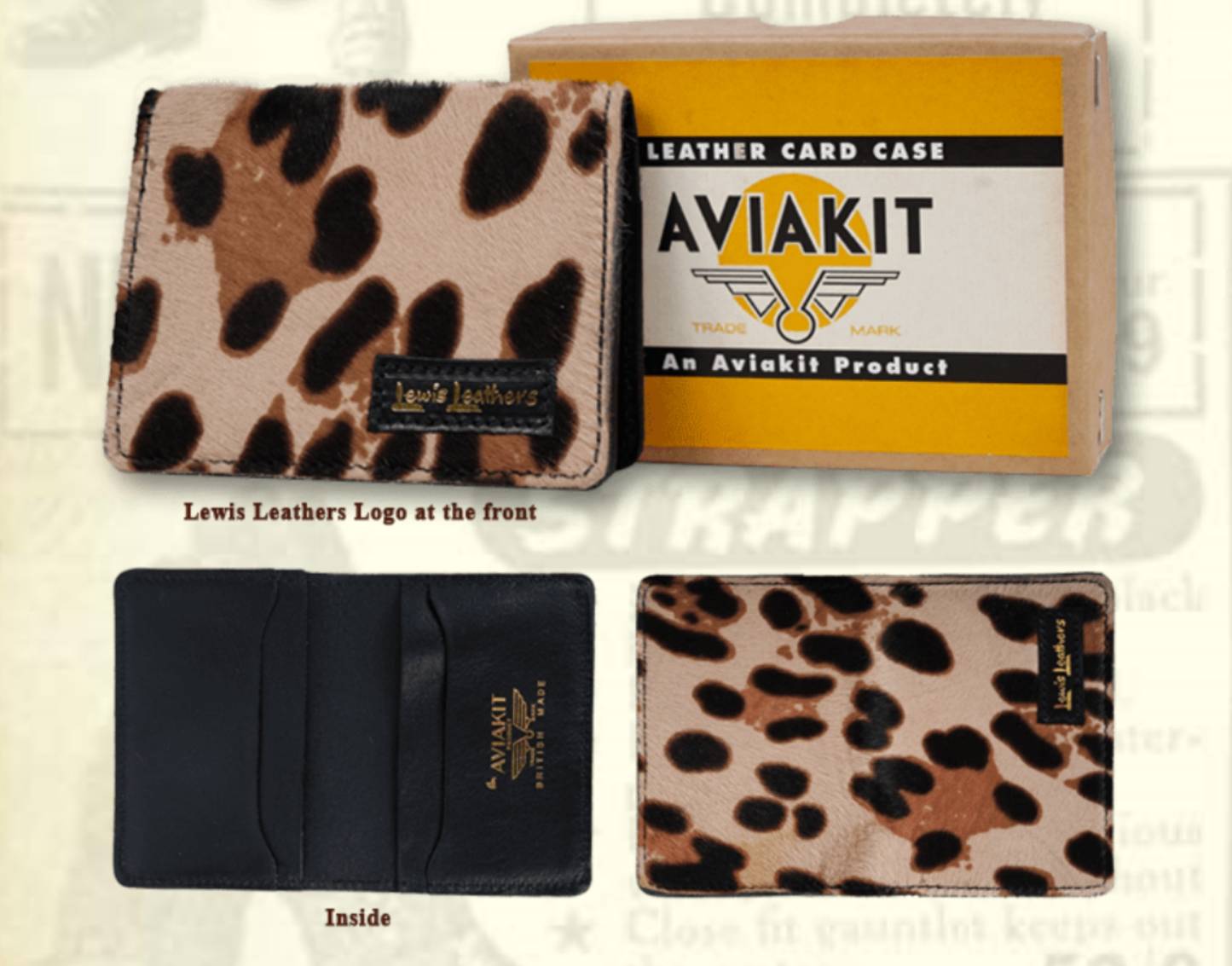 Lewis Leathers / CARD CASE (LEOPARD) - ウインドウを閉じる