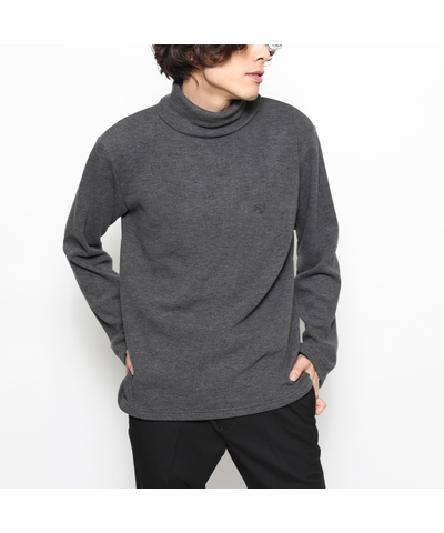 RG / BASIC TURTLE NECK KNIT LS (GRAY)
