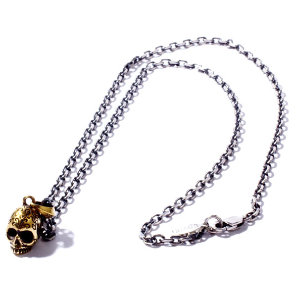 RUDE GALLERY / Hippy Water Skull Necklace (GOLD)