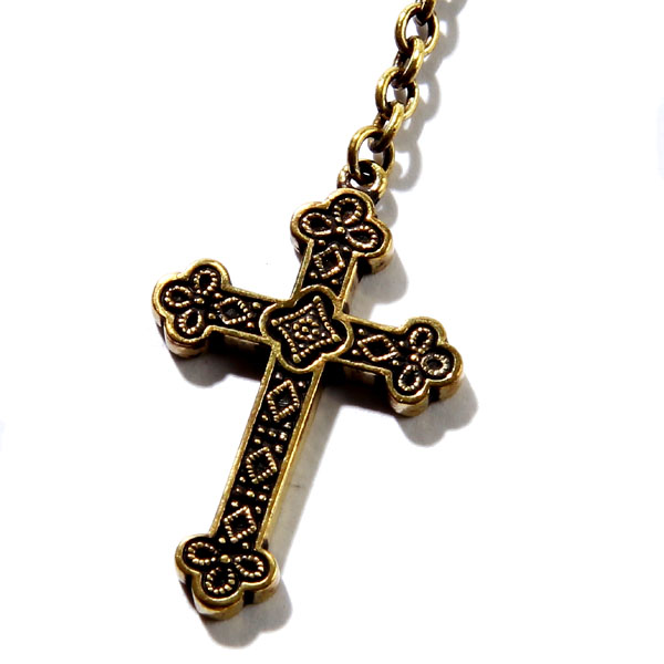 RG / CROSS NECKLACE (GOLD)