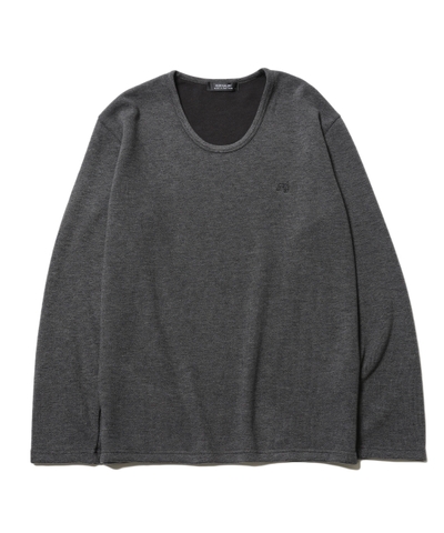 RG / BASIC U NECK KNIT LS (GRAY)