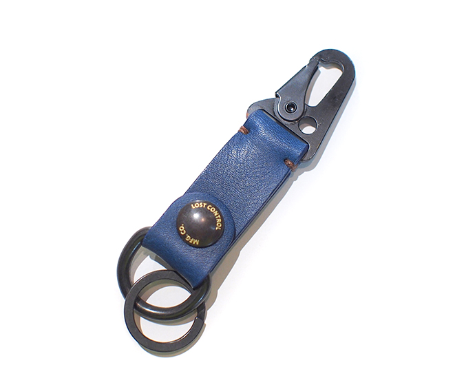 LOST CONTROL/ LEATHER KEY HOLDER (NAVY)