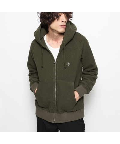 RG /BASIC BOA ZIP HOODIE (OLIVE)