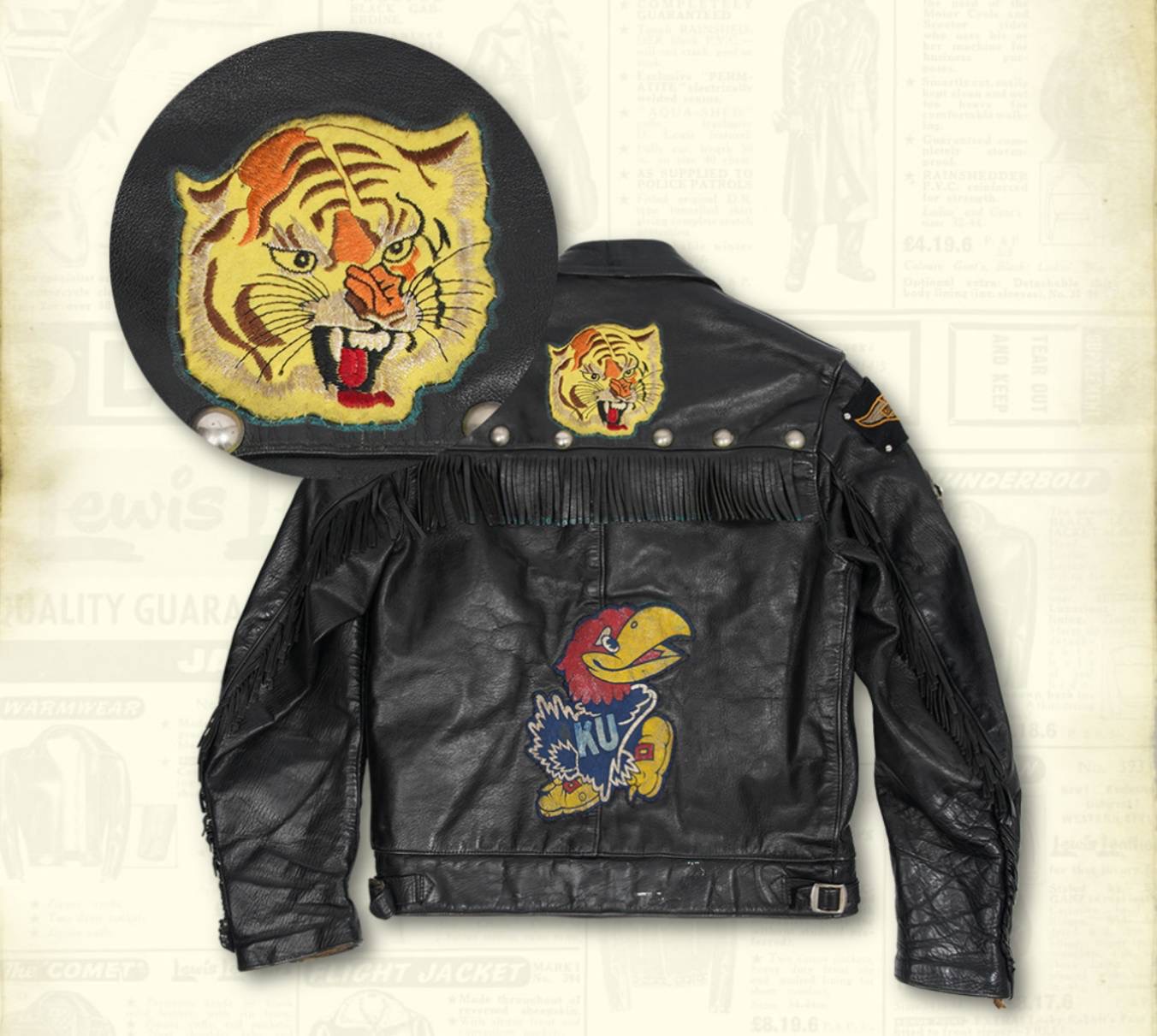 Lewis Leathers / Tiger wappen (Wild Cat Embroidered Patch)
