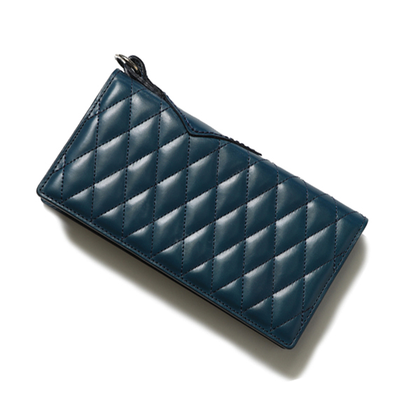 RG BLACK REBEL / OUTSIDERS DIA QUILTED LEATHER WALLET(TURQUOISE)