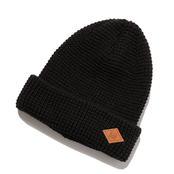 RG BLACK REBEL / WAFFLE STITCH KNIT CAP (BK) - ウインドウを閉じる