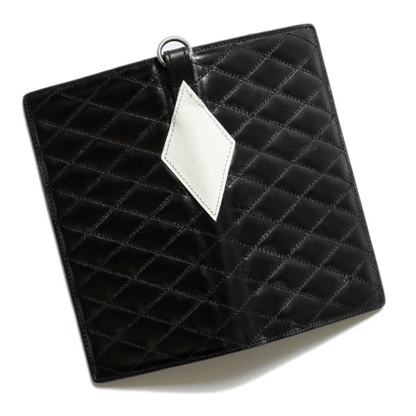 RG BLACK REBEL / OUTSIDERS DIA QUILTED LEATHER WALLET(BK/WH) - ウインドウを閉じる