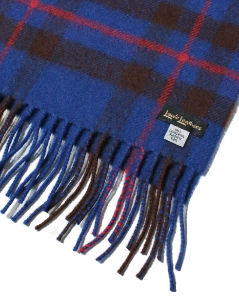Lewis Leathers / AVIAKIT WOOL SCARF (BLUE CHECK)