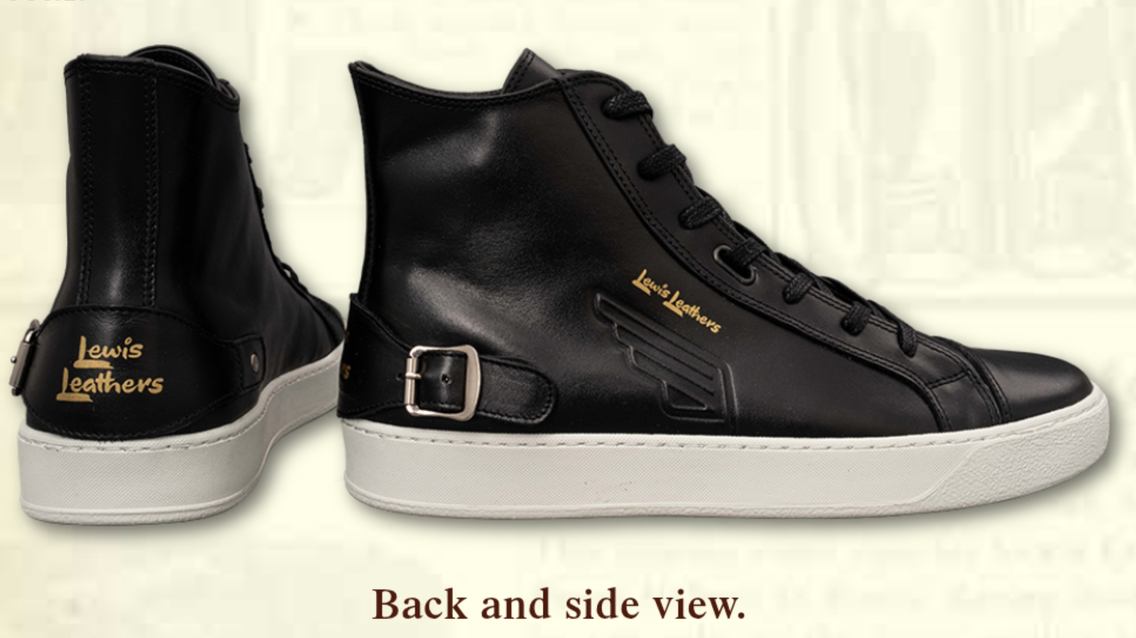 Lewis Leathers / Embossed Lewis Leathers Sneakers (BK)
