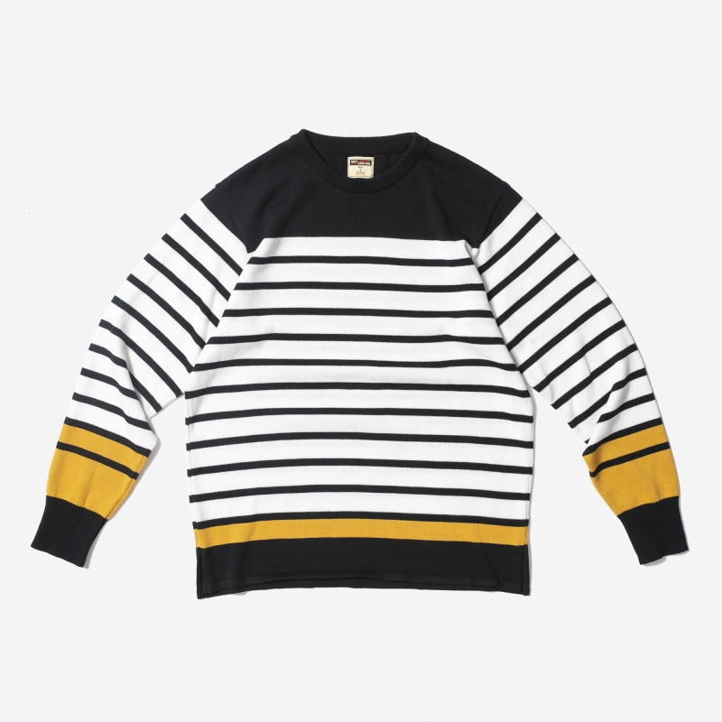 LOST CONTROL / Basque Knit Sew (BK/WH/YELLOW)