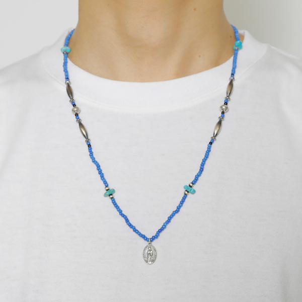 RG / MARIA NECKLACE - BEADS WORKS by KAZOO (BLUE)