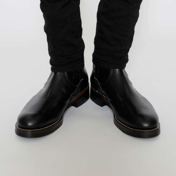RG / HIGH SIDE ZIP BOOTS -LEATHER (BK)