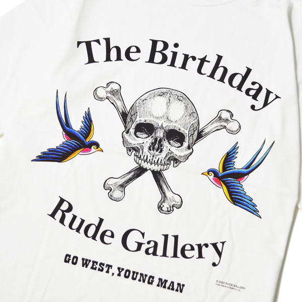 RG / SKULL＆SWALLOW-T -THE BIRTHDAY × RUDE GALLERY- (WH)
