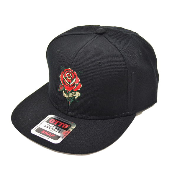 RG / ROSE EMB SNAPBACK CAP (BK)